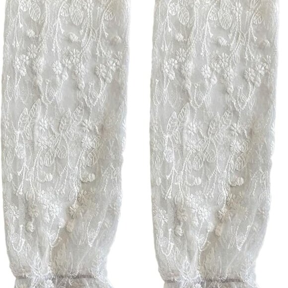 CREAM Embroidered Opera Length Gloves NEW - Picture 5 of 5